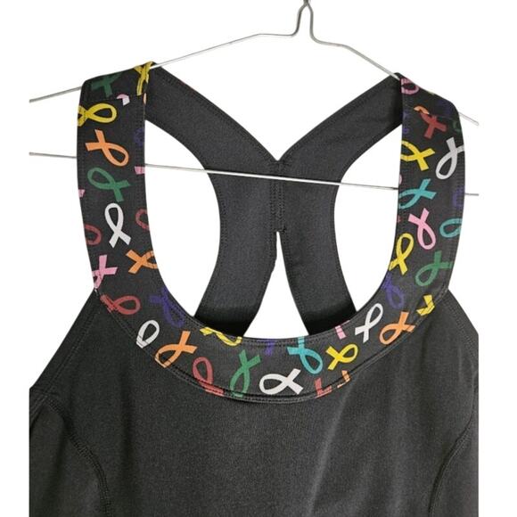 Cancer Live for Life New Women MED Razorback Round neck Knit top Awareness Yoga - Picture 3 of 9